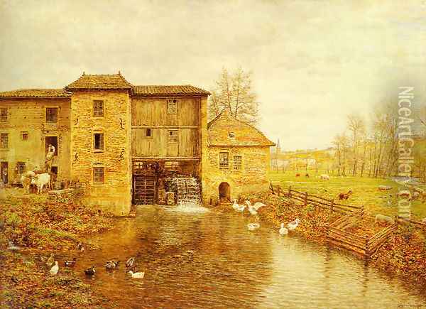 Le Moulin de Gatellier Oil Painting - Marie-Francois-Firmin Girard