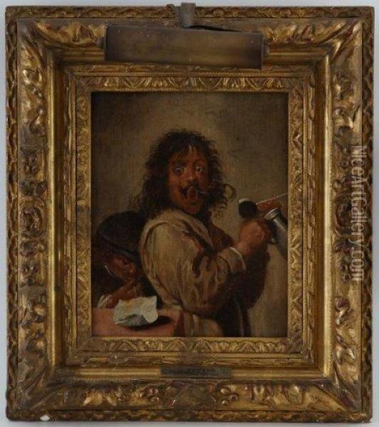 Scene De Taverne Oil Painting - David The Younger Teniers