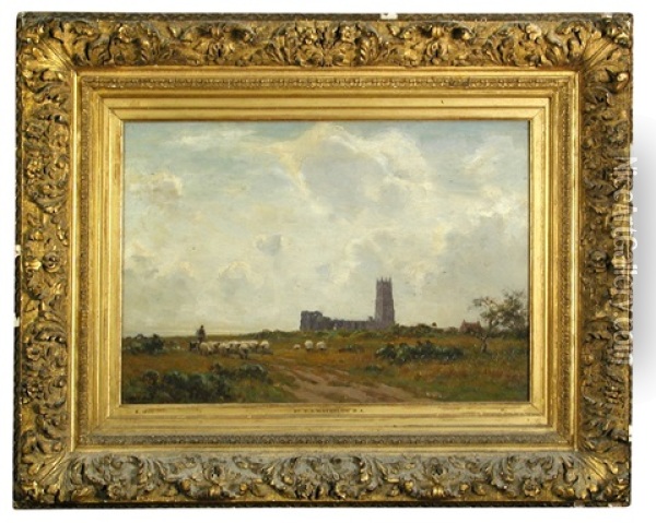 A View Of Covehithe Church Oil Painting - Sir Ernest Albert Waterlow