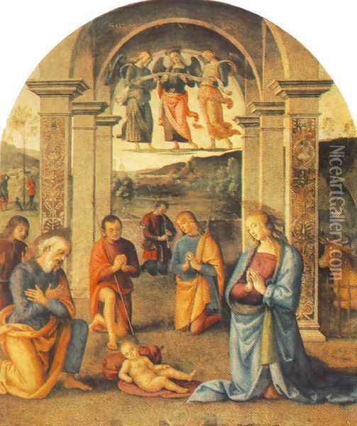 The Presepio Oil Painting - Pietro Vannucci Perugino