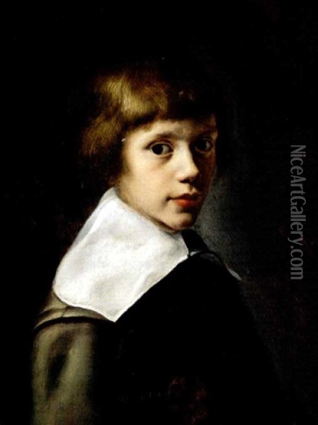 Portrait Of A Boy In Cromwellian Costume Oil Painting - Jacob van Campen