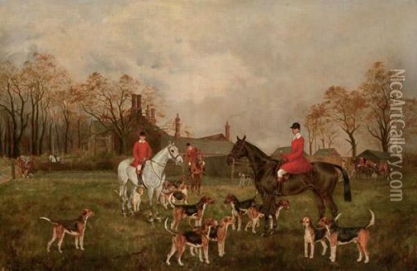 Linlithgow And Stirling Hunt Oil Painting - Henry Frederick Lucas-Lucas