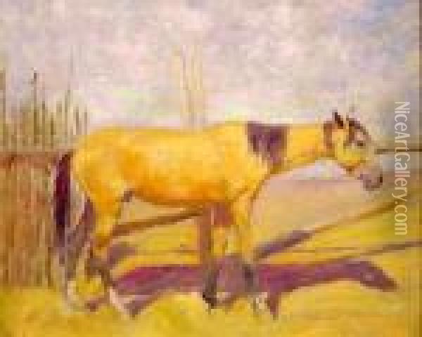 Lone Horse Oil Painting - Frank Reed Whiteside