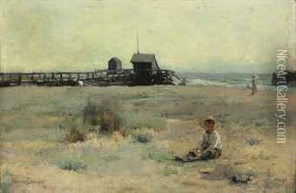 A Day At The Beach Oil Painting - Walter Frederick Osborne