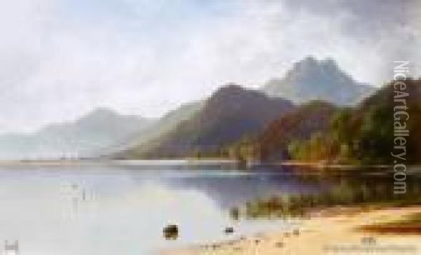 Lake Te Anau Oil Painting - Henry William Kirkwood