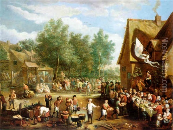 Rejouissances Villageoises Oil Painting - Pieter Angillis