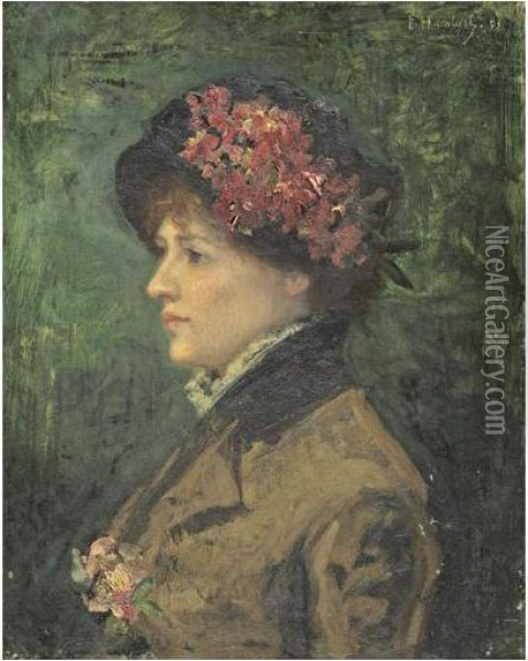 Femme Au Chapeau Oil Painting - Ferdinand Humbert