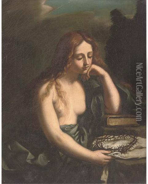 The Penitent Magdalen Oil Painting - Guercino