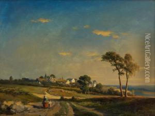 Retour Du Marche Oil Painting - Joseph Quinaux
