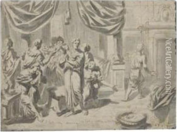 The Death Of Germanicus Oil Painting - Richard van Orley