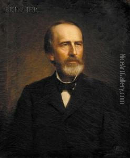 Portrait Of James Corbin Jackson, Md Oil Painting - William R. Wheeler