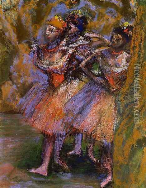 Three Dancers IV Oil Painting - Edgar Degas