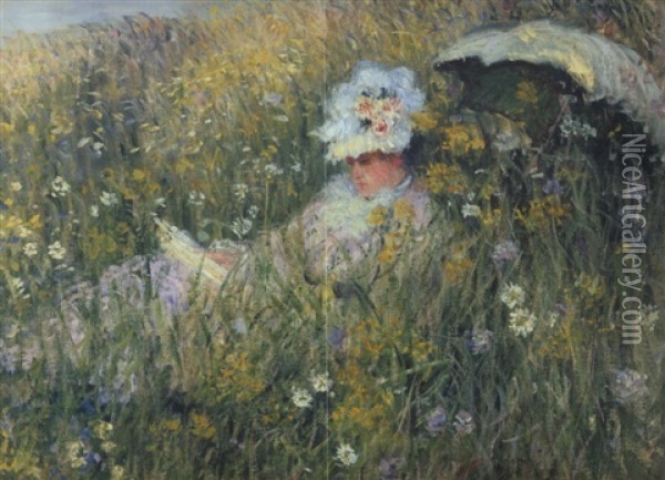Dans La Prairie Oil Painting - Claude Monet