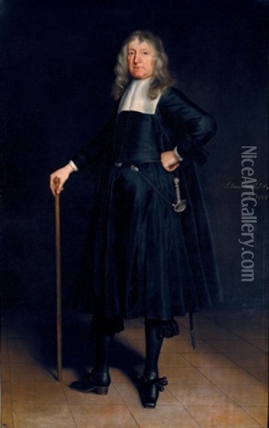 Portrait Of Sir Norton Knatchbull, 1st Bt. Oil Painting - Samuel Van Hoogstraten