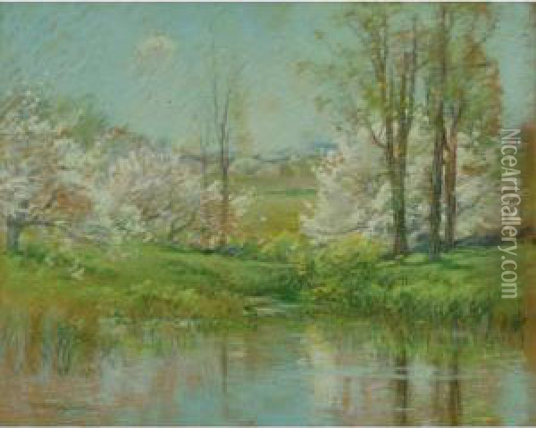 Spring Landscape Oil Painting - John Appleton Brown