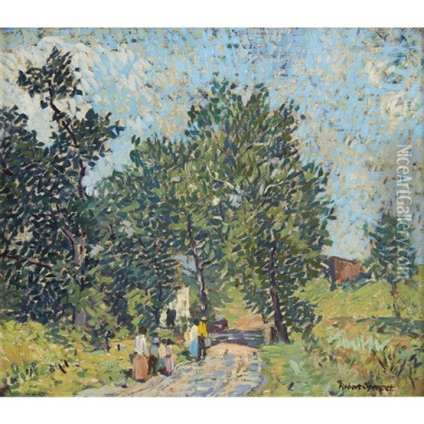 The Berry Pickers Oil Painting - Robert Spencer