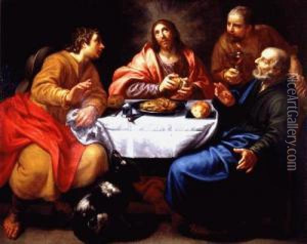 Supper At Emmaus Oil Painting - Paulus Moreelse