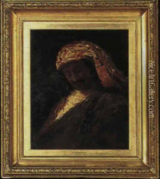 An Arab Sheik Oil Painting - William James Mueller