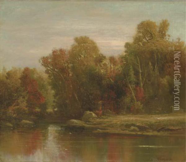 Autumn In The Adirondacks Oil Painting - Homer Dodge Martin