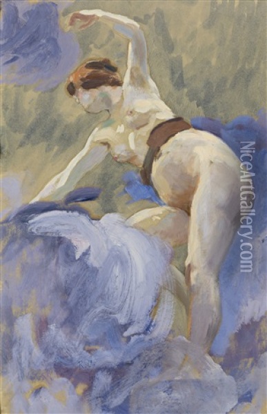 Nu Feminin Dans Les Airs Oil Painting - Alfred Roll