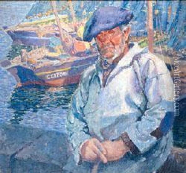 Captain Louis Oil Painting - Sigurd Skou
