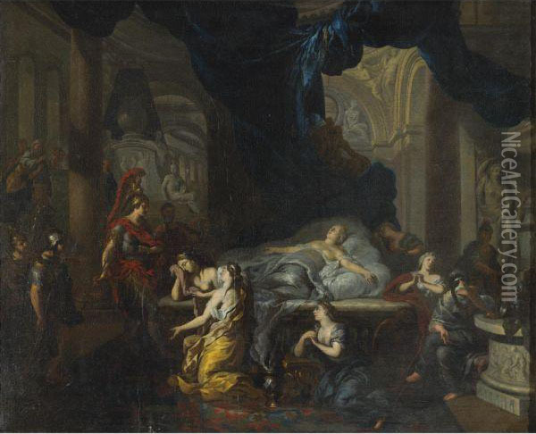 Death Of Cleopatra Oil Painting - Gerard de Lairesse