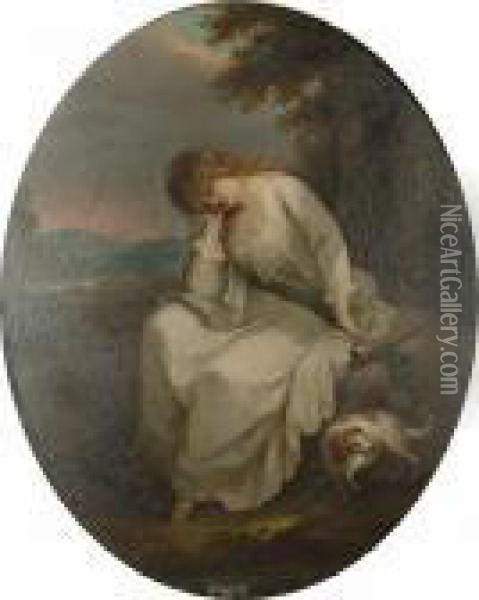 Sad Mary Oil Painting - Angelica Kauffmann