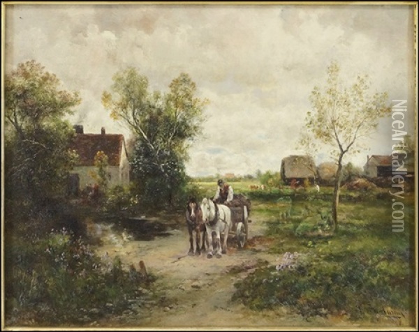 The Country Road Oil Painting - Emil Barbarini