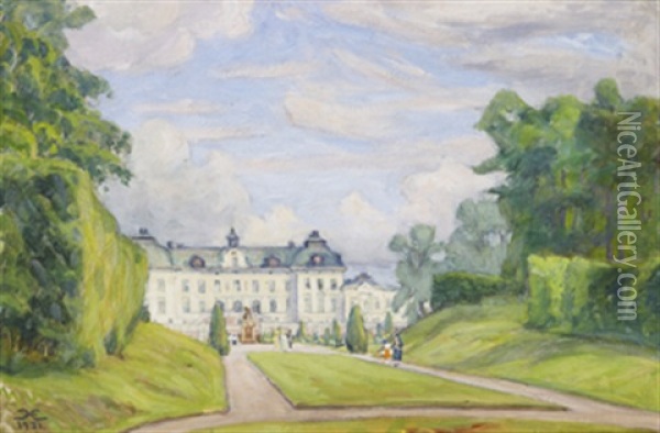 Drottningholm Fran Parken Oil Painting - Prince (Napoleon Nicolaus) Eugen