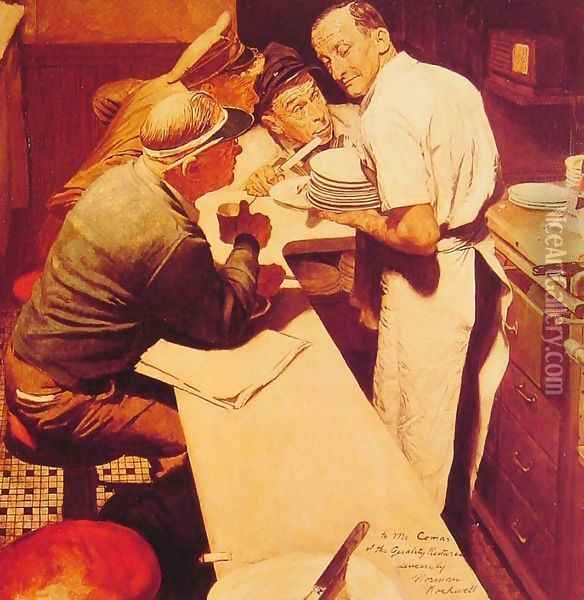 War News Oil Painting - Norman Rockwell