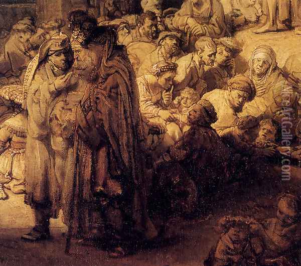 St. John The Baptist Preaching (detail) Oil Painting - Rembrandt Van Rijn