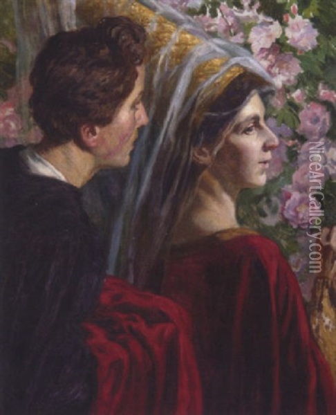 Die Rose Oil Painting - Franz Hein