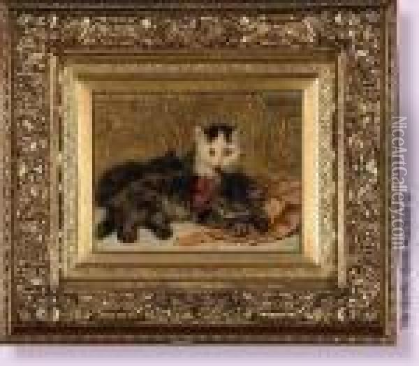 Chatons Oil Painting - Henriette Ronner-Knip