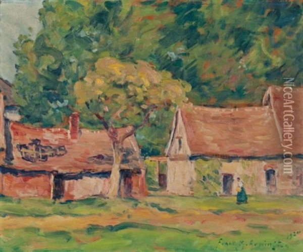 French Village Oil Painting - Frank Milton Armington
