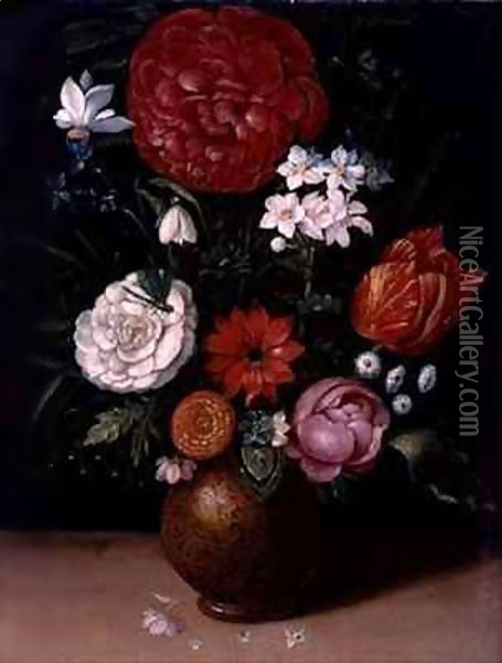 Still Life of Flowers Oil Painting - Peter Binoit