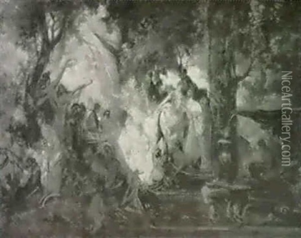 Waldmarchen Oil Painting - Friedrich Ernst Wolfrom