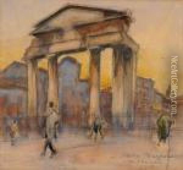 Temple A Athenes Oil Painting - Alexander Barkoff