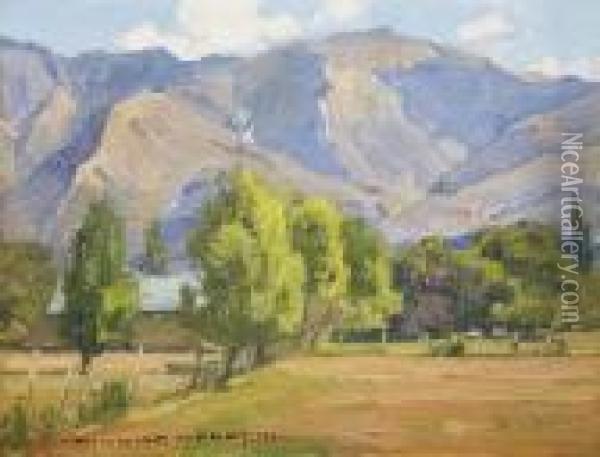 Meadow And Hills Oil Painting - William Wendt