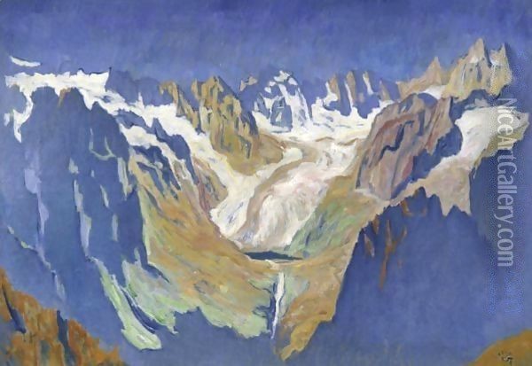 Albigna Valley, 1932 Oil Painting - Giovanni Giacometti