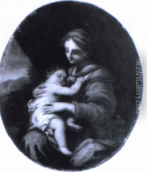 Die Madonna Mit Dem Schlafenden Christuskind Oil Painting - Carlo Maratta
