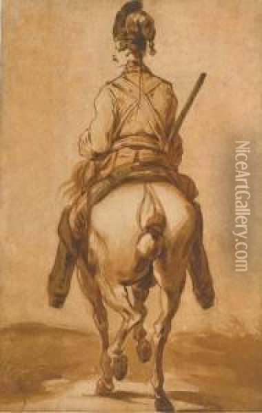 Un Cavalier A Cheval Oil Painting - Francesco Giuseppe Casanova