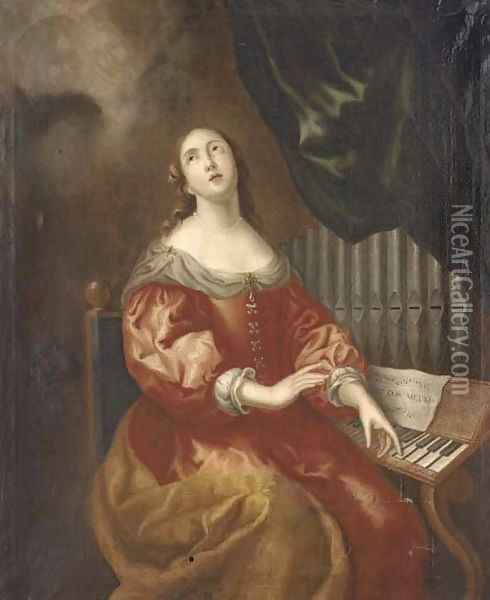 Saint Cecilia Oil Painting - Theodor Van Thulden