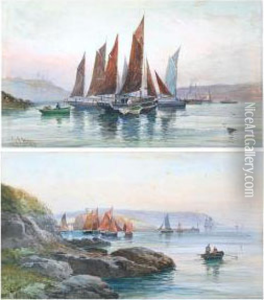 Under The Citadel, Plymouth Oil Painting - George Henry Jenkins