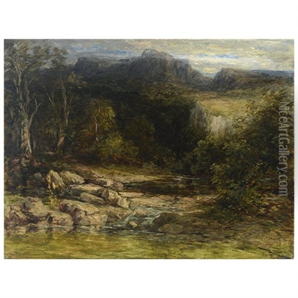 River Scene Oil Painting - David Cox the Elder