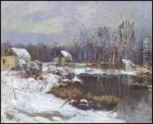 Winter, Beaupre Oil Painting - Maurice Galbraith Cullen