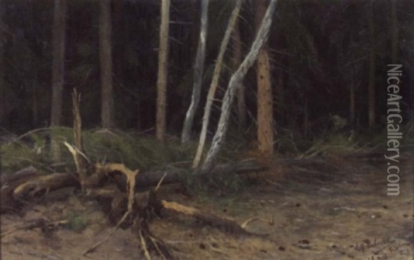 Waldrand Oil Painting - Wilhelm Friedrich Kuhnert