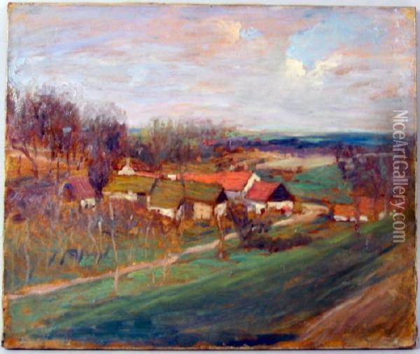 Frenchvillage Oil Painting - Charles Reuben Ryley