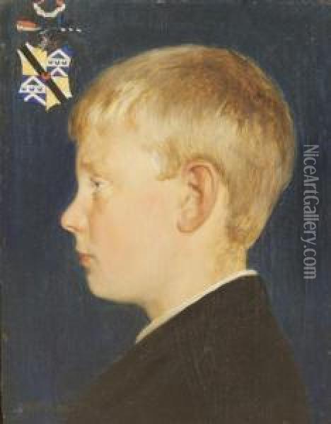 Portrait Of Gerard Widdrington Oil Painting - Frederick George Swaish