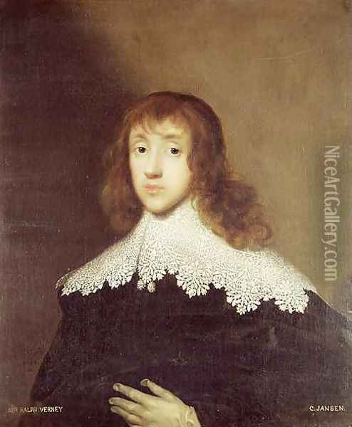 Portrait of Sir Ralph Verney 1613-96 Oil Painting - Cornelius Jansen