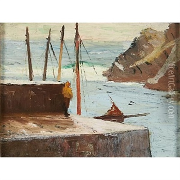 Untitled (seascape) Oil Painting - Henry Bayley Snell